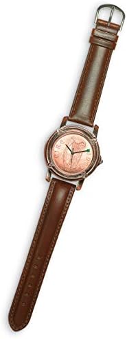 American Coin Treasures Coin Wrist Watch Irish Penny | Lucky Eire Coin | Quartz Movement, Sweeping Second Hand, | Coppertone Case | Certificate of Authenticity