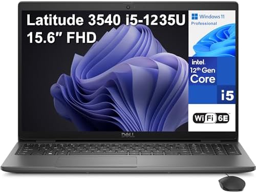 Dell Latitude 3000 3540 15.6" FHD Business Laptop Computer, 12th Gen Intel 10-Core i5-1235U (Beat i7-1195G7), 64GB DDR4 RAM, 2TB PCIe SSD, WiFi 6E, Bluetooth, Black, Windows 11 Pro