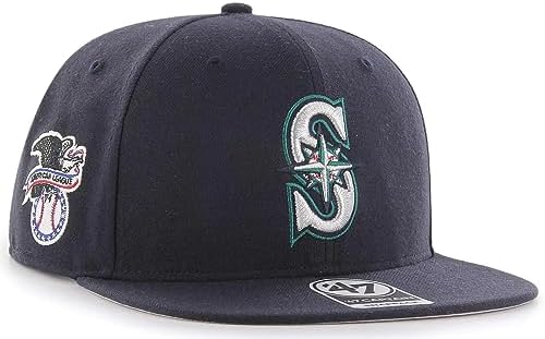 '47 MLB Sure Shot Captain Hat Adjustable Structured 6-Panel Snapback Hat Cap, Adult One Size Fits All