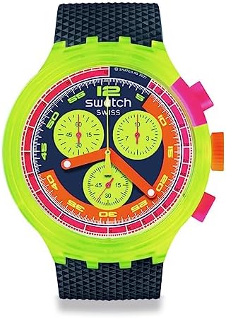 Swatch Casual Watch Unisex Neon Bio-Sources Quartz Neon to The Max