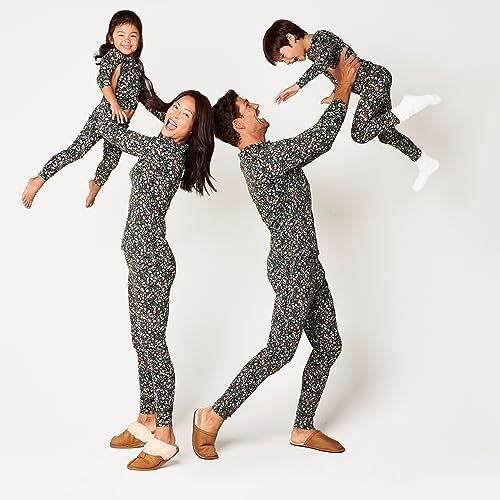 Amazon Essentials Men's Knit Pajama Set, Black Folkloric, 4X-Large Big