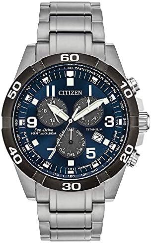 Citizen Men's Eco-Drive Sport Casual Brycen Chronograph Watch, Super Titanium™, Perpetual Calendar, Tachymeter 12/24 Hour Time, Alarm, Date