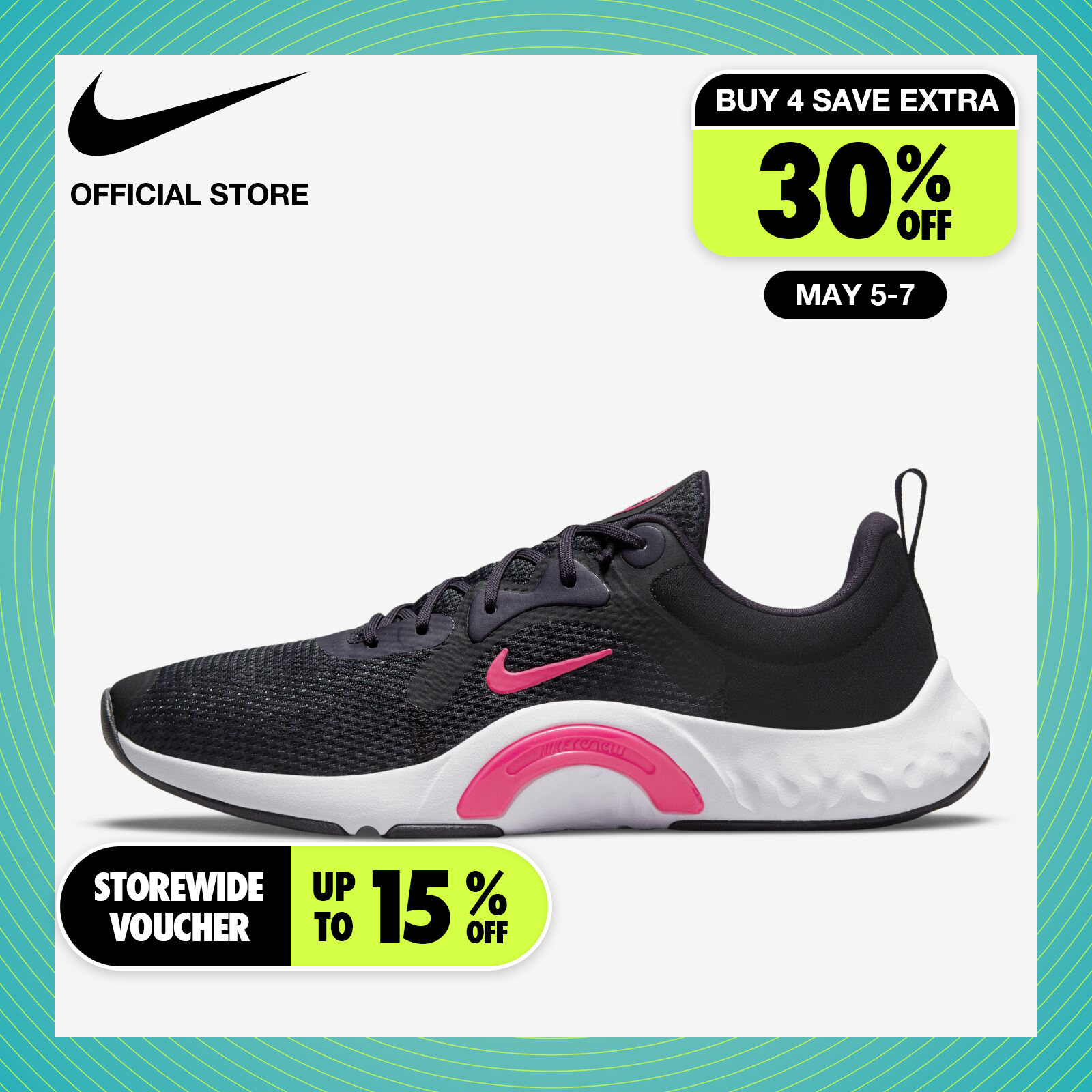 Nike Women's Renew In-Season TR 11 Training Shoes - Black