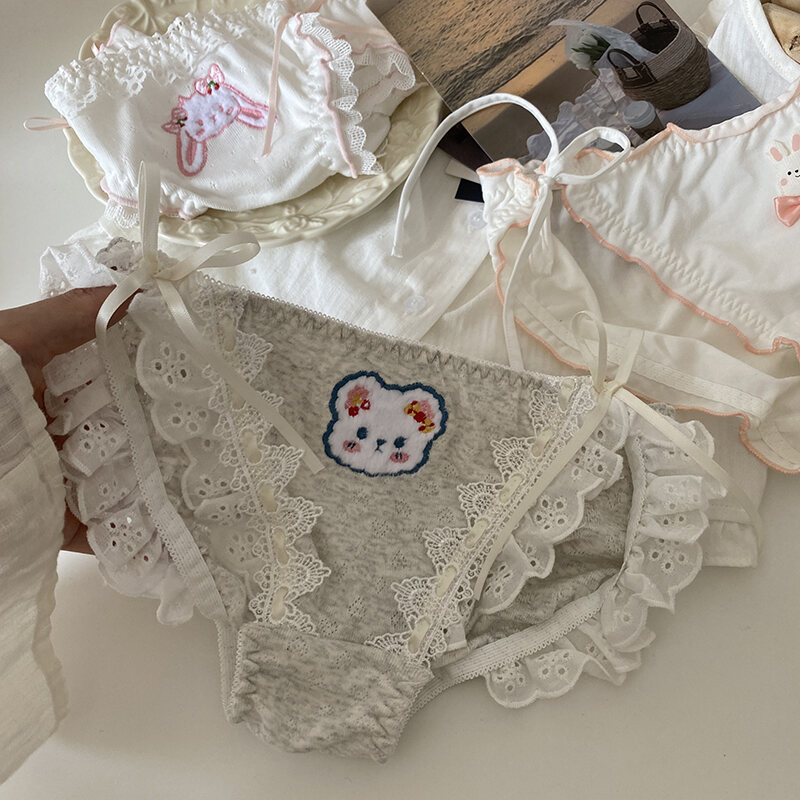Jiusi Studio Walking Zoo ~ Japanese Cute Young Adult Stuffed Bear Underwear Soft and Adorable Bunny Strap
