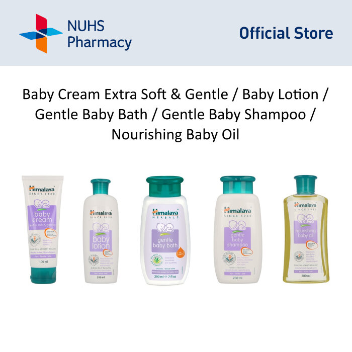 Himalaya Gentle Baby Shampoo 200ml / Gentle Baby Bath 200ml / Baby Lotion 200ml / Nourishing Baby Oil 200ml / Baby Cream Extra Soft & Gentle 100ml [NUHS Pharmacy]