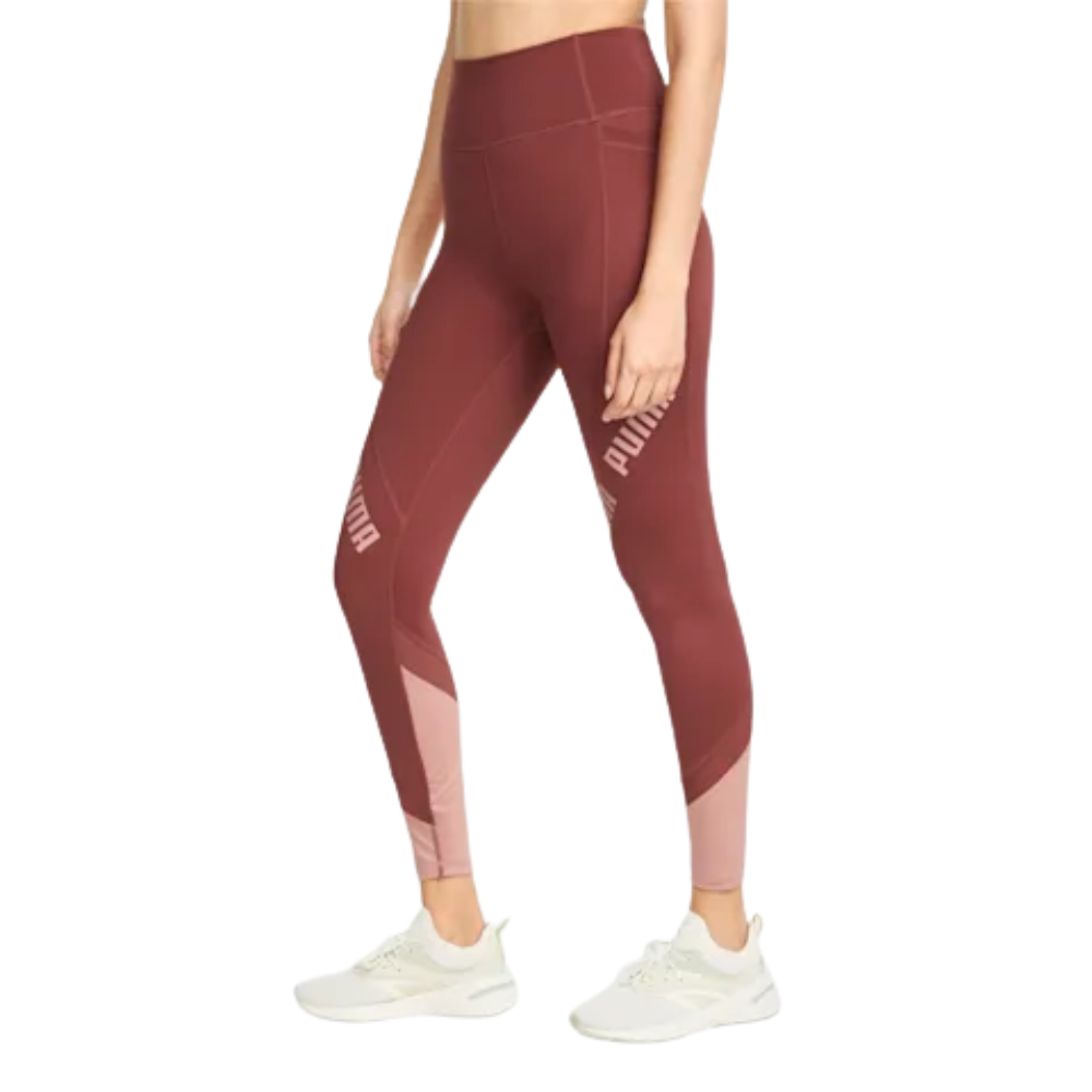 PUMA Logo EVERSCULPT 7/8 Leggings - Women Training Sports Tights (Red / Black) 52159422 / 52159451