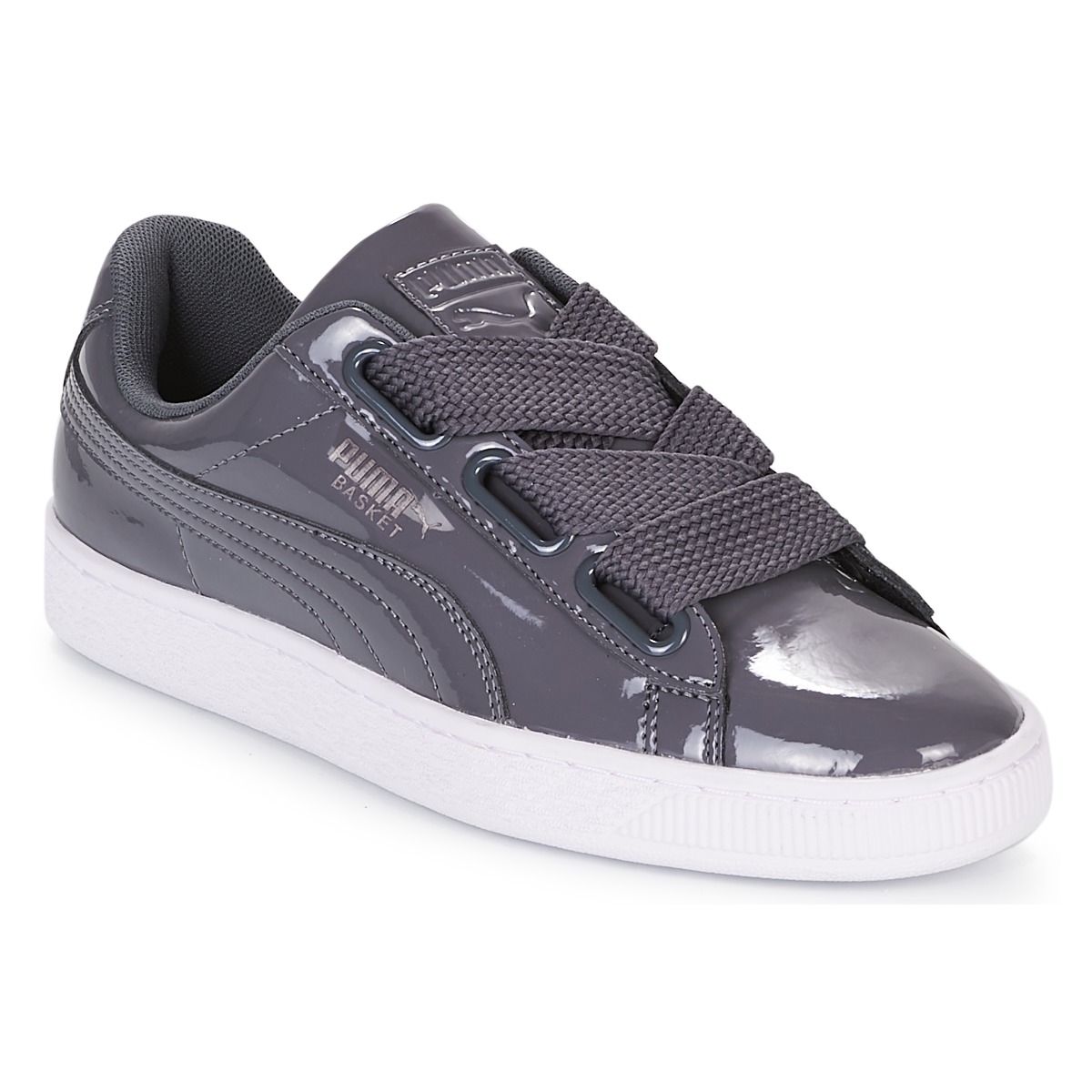 PUMA Shoes PUMA women Low top trainers - WN BASKET HEART PATENT.IRO - Grey