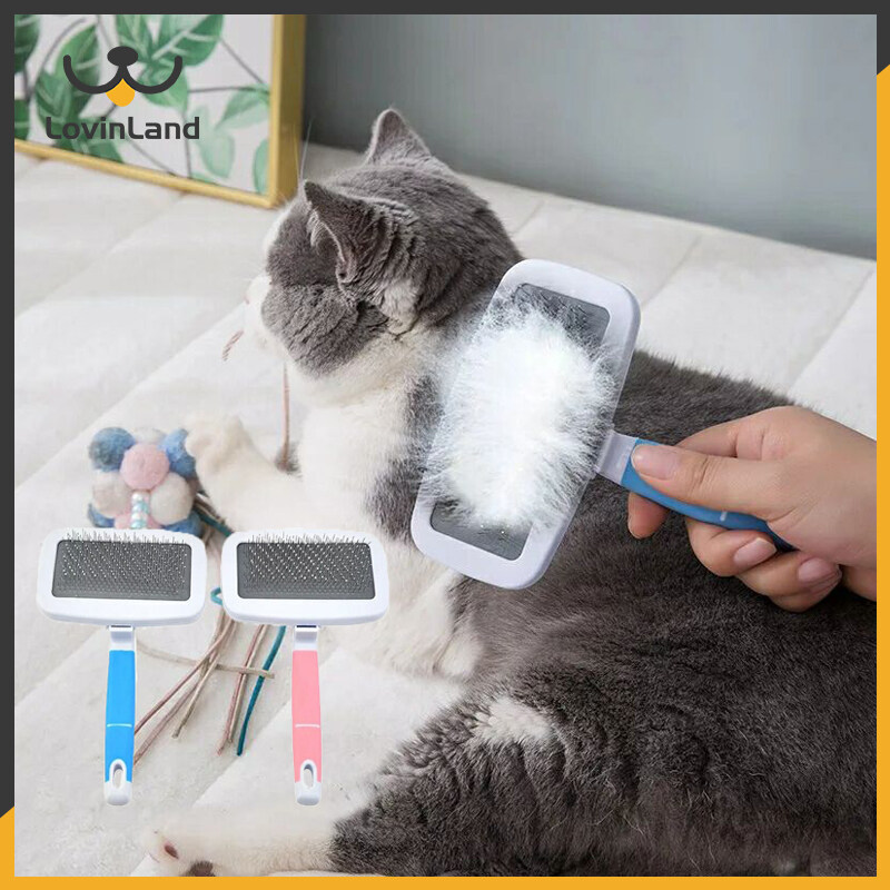 [Lovinland] Pet Pet Tool Supplies Dog Combs with Non-slip Handle Pet Needle Combs for Cats and Dogs Brushes for Small and Medium-sized Dogs Cleaning Tool  13*10cm