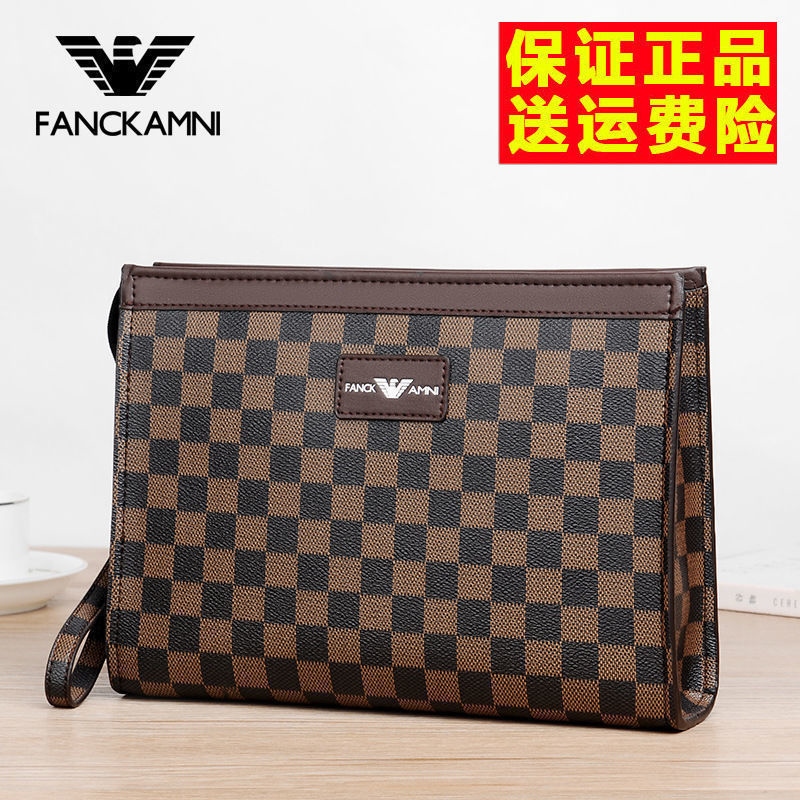 Kerry Armani Genuine Envelope Bag Men's Light Luxury Large Capacity Clutch Wrist Trendy
