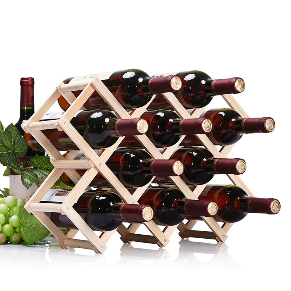 DMZOUS 1pcs High Quality Practical Ornament Home Decoration Collapsible Decorative Red Wine Bottles Organizer Wine Bottle Holder Wine Shelves Wine Bottle Rack