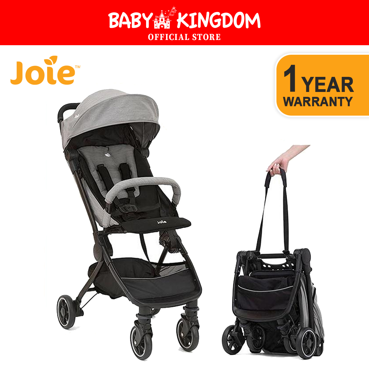 Joie Pact Lite Stroller FREE Rain Cover and Travel bag (1-Year Warranty)