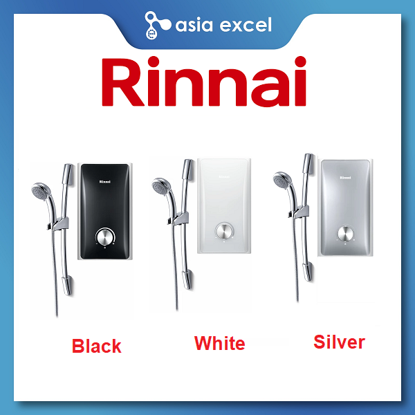 RINNAI REI-A330NP BLACK/WHITE/SILVER INSTANT WATER HEATER WITH HANDSHOWER SET