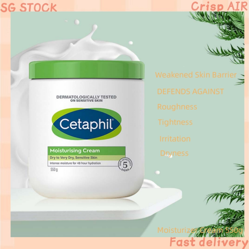 【Local Delivery】Cetaphil Moisturizer Cream 550G Cream For Body & Face Moisturizing For Face Dry to Very Dry, Sensitive Skin