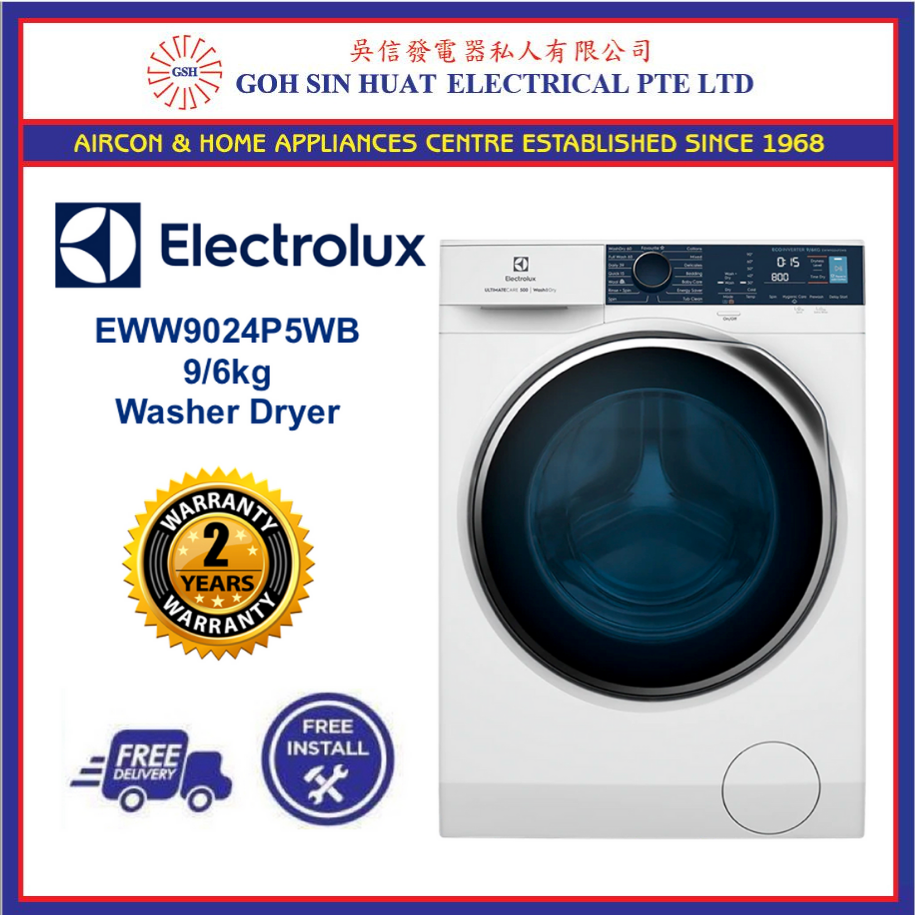 [Bulky] Electrolux EWW9024P5WB Washer Dryer Washing Machine and Dryer Combo 9kg/6kg